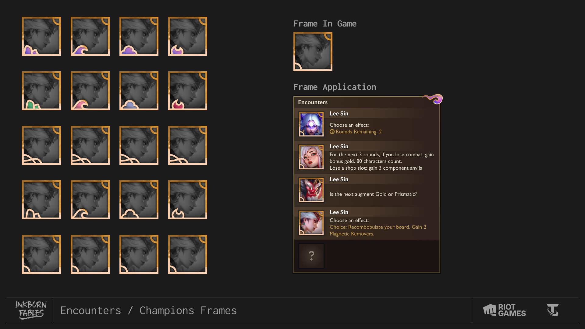 Champion Portrait Encounter Frames
